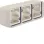Berker WNA683B W.1 Opbouwbehuizing 3-voudig Horizontaal Polarwit IP55