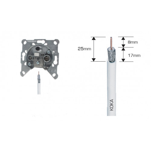 Fs 302f Hirschmann Voor Tv Fm En Satelliet Goedkoper Met Schakelmateriaal
