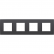 Niko 133-76400 Viervoudige afdekplaat met 71 mm centerafstand Intense anthracite 