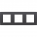 Niko 133-76700 Drievoudige afdekplaat met 71 mm centerafstand Intense anthracite