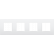 Niko 137-76400 Viervoudige afdekplaat met 71 mm centerafstand Lunar white