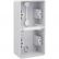 Niko 700-83201 Spuitwaterdichte dubbele verticale opbouwdoos met twee enkelvoudige soepele ingangen voor twee functies Grijs