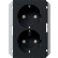 Gira 2731005 Systeem 55 Dubbele wandcontactdoos met randaarde 16A 250V
