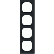 Busch Jaeger 1724-45M Busch-art linear 4-voudig Zwart mat 