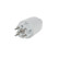Busch Jaeger 2064 SPVC Busch-Perilex steker recht PVC Perilex 16A Grijs