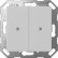 Gira 5173015 Drukcontact System 55 met wip 2-voudig voor Gira One en KNX Grijs mat 