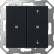 Gira 5175005 Drukcontact System 55 met wip 2-voudig onbedrukt/pijlsymbolen voor Gira One en KNX Zwart mat