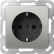 Gira 4453600 Systeem 55 Wandcontactdoos met randaarde 16A 250V met shutter Edelstaal (verhoogde aanraakbeveiliging)