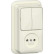 Gira 447510 Opbouw Combinatie Serieschakelaar wandcontactdoos zonder randaarde 2-polig 16 A 250 V~ met montageplaat 
