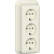 Gira 478910 Opbouw Drievoudige wandcontactdoos met randaarde 16 A 250 V~ met montageplaat en adapter K/P25 Crème wit