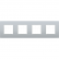 Niko 132-76400 Viervoudige afdekplaat met 71 mm centerafstand Intense sterling