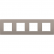 Niko 134-76400 Viervoudige afdekplaat met 71 mm centerafstand Intense bronze