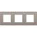 Niko 134-76700 Drievoudige afdekplaat met 71 mm centerafstand Intense bronze