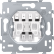 Niko 170-75015 Sokkel voor tweevoudige drukknop N.O. of N.G. 10 A/250 Vac Insteekklemmen