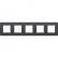 Niko 133-76005 Vijfvoudige afdekplaat met 71 mm centerafstand Intense anthracite