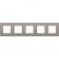 Niko 134-76005 Vijfvoudige afdekplaat met 71 mm centerafstand Intense bronze