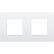 Niko 137-76800 Tweevoudige afdekplaat met 71 mm centerafstand Lunar white 