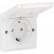 Niko 701-36805 Spuitwaterdicht stopcontact 16 A/250 Vac met randaarde Beschermingsafsluiters en met insteekklemmen Wit