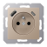 Jung A 1520 F-15 CA CH Wandcontactdoos Frans/Belgisch systeem en USB-laadcontactdoos type C/A Champagne