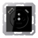 Jung A 1520 F-15 CA SW Wandcontactdoos Frans/Belgisch systeem en USB-laadcontactdoos type C/A Zwart 