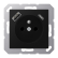 Jung A 1520 F-15 CA SWM Wandcontactdoos Frans/Belgisch systeem en USB-laadcontactdoos type C/A Grafietzwart mat (België)