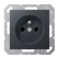 Jung A 1520 FBFKI ANM Wandcontactdoos Frans/Belgisch systeem 16 A 250 V ~ SAFETY+ A range Antraciet mat