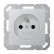 Jung A 1520 FKI AL Wandcontactdoos Frans/Belgisch systeem 16 A 250 V ~ SAFETY+ A range Aluminium