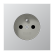 Jung AL 1520 FKI Wandcontactdoos Frans/Belgisch systeem Aluminium (België)
