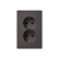 Jung AL 5015 KI D-L 2-voudige wandcontactdoos met randaarde Dark (aluminium gelakt) (anderhalve inbouwdoos)