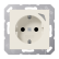 Jung HOME BT A 1521 S Wandcontactdoos met randaarde Wit
