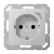 Jung HOME BT A 1521 SE AL Wandcontactdoos met randaarde Energy Aluminium