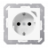 JUNG HOME BT A 1521 SE WW Wandcontactdoos met randaarde Energy Alpine wit