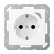 JUNG HOME BT A 1521 SE WWM Wandcontactdoos met randaarde Energy Sneeuwwit mat