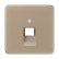 Jung CD 569-1 UA GB Afdekking voor IAE/UAE-aansluitdozen 1 x 8-pole Goud-brons