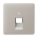 Jung CD 569-1 UA PT Afdekking voor IAE/UAE-aansluitdozen 1 x 8-pole Platina