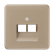Jung CD 569-2 UA GB Afdekking voor IAE/UAE-aansluitdozen 2 x 8-pole Goud-brons