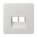 Jung CD 569-2 UA LG Afdekking voor IAE/UAE-aansluitdozen 2 x 8-pole Lichtgrijs