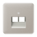 Jung CD 569-2 UA PT Afdekking voor IAE/UAE-aansluitdozen 2 x 8-pole Platina