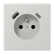 Jung LS 1520 F-15 CA LG Wandcontactdoos Frans/Belgisch systeem en USB-laadcontactdoos type C/A Lichtgrijs (België) 