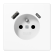 Jung LS 1520 F-15 CA WW Wandcontactdoos Frans/Belgisch systeem en USB-laadcontactdoos type C/A Alpine wit (België)