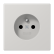 Jung LS 1520 FKI LG Wandcontactdoos Frans/Belgisch systeem Lichtgrijs (België) 