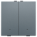 Niko 220-52202 Tweevoudige drukknop met leds en comfortsensoren voor Niko Home Control Alu grey coated 