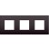 Niko 135-76700 Drievoudige afdekplaat met 71 mm centerafstand Intense dark brown
