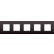 Niko 135-76005 Vijfvoudige afdekplaat met 71 mm centerafstand Intense dark brown