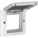 Niko 700-85000 Aanpaskader met klapdeksel voor 45x45mm-functies in in spuitwaterdichte montagedozen Grij