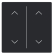 Busch Jaeger LFAW/A.2.63.11-885 Future Linear Afdekking 2-voudig wip voor keypad met symbool “omhoog omlaag" Zwart mat
