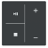 Busch Jaeger LFMW/A.4.63.11-81 Future Linear Afdekking 4-voudig wip voor keypad met symbool “Muziek sturing" Antraciet