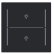 Busch Jaeger LFBT/A.2.70.11-45M Busch-art linear Afdekking 2-voudig voor keypad met symbool “Verlichting” Zwart mat