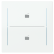 Busch Jaeger LFST/A.2.70.11-44G Busch-art linear Afdekking 2-voudig wip voor keypad met symbool “Scene" Studiowit