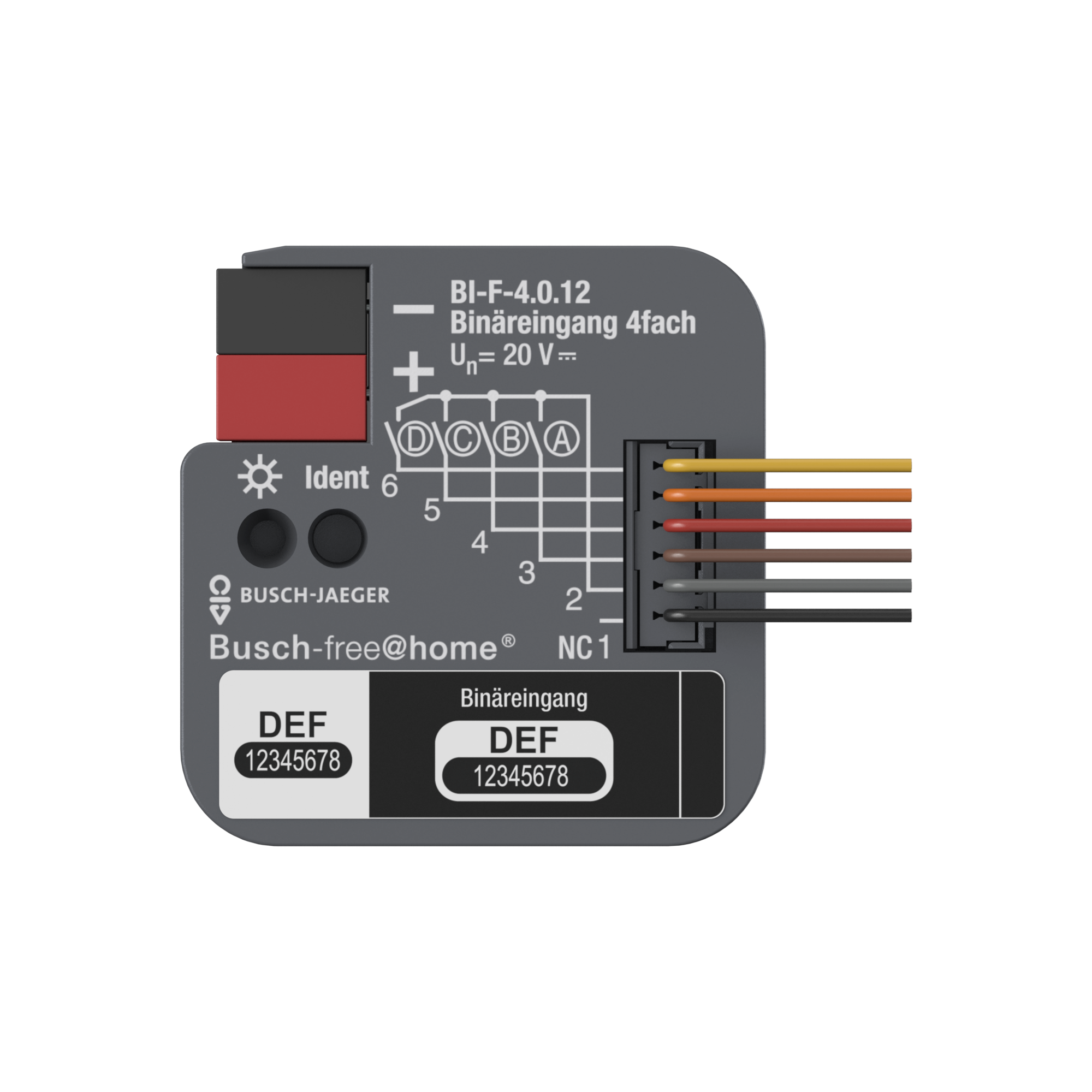 Busch Jaeger BI-M-4.230.1.11 binaire ingang 4-voudig DIN-rail